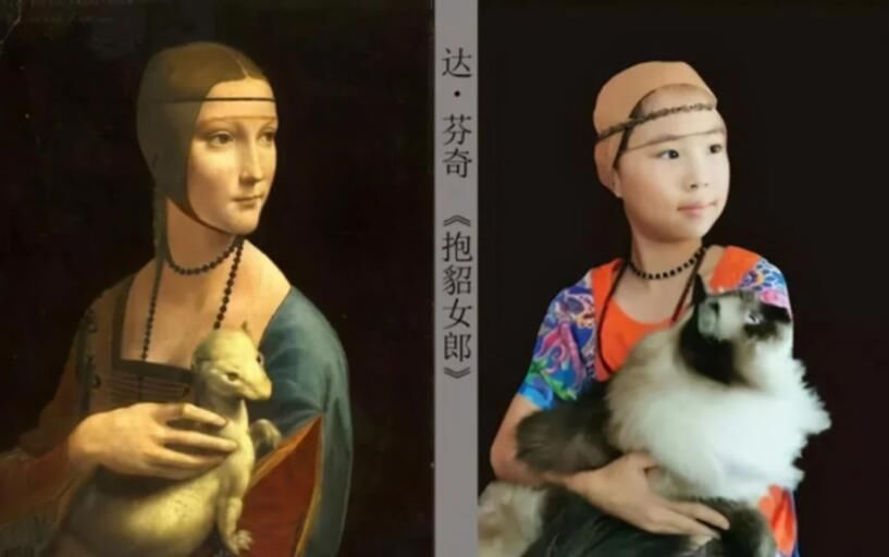 非常有趣的世界名画模仿照,哪一个模仿得最像,他是梵高本高吧?