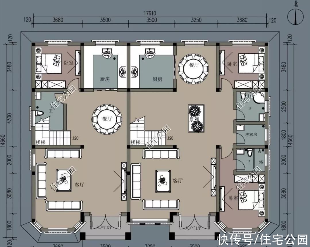 建筑面积|2021年就建这10套别墅吧，双拼设计太绝了，尤其是第6套特别实用