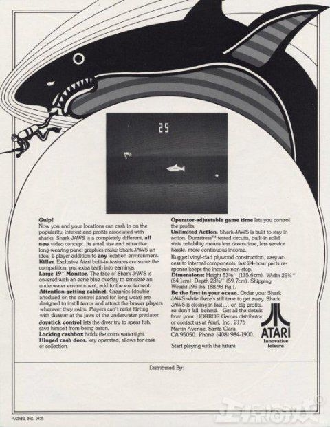 大白鲨|45年前就有碰瓷营销？史上第一款电影改编的游戏，竟然是个盗版