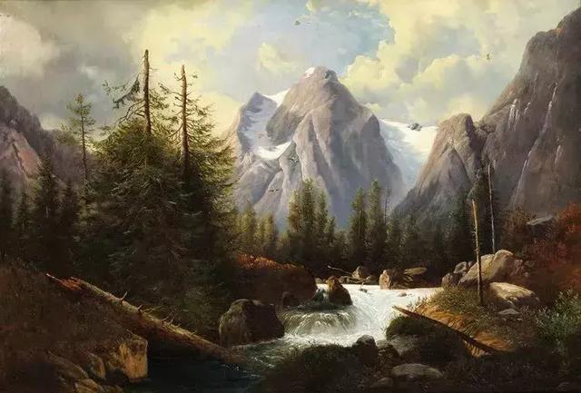 艺术家#奥地利艺术家的超美风景油画,领略大自然的宁静之美