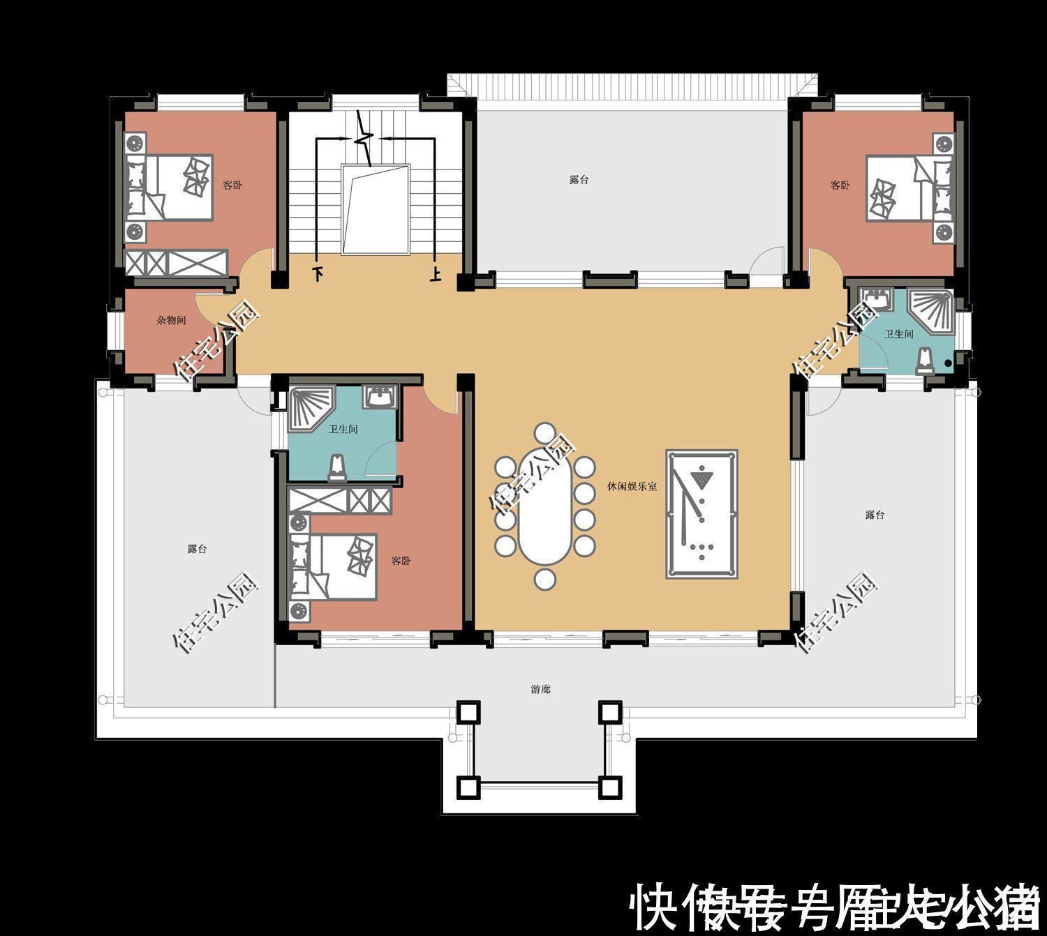 建筑|2021年就盖这套新中式美宅吧,室内布局没得挑,对称外观更受好评
