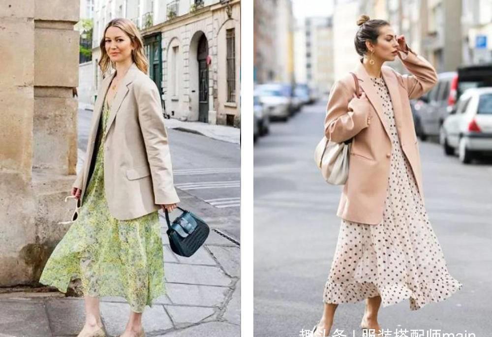 搞定|印花连衣裙+外套,5款造型搞定空调屋穿搭,时髦温度两手抓