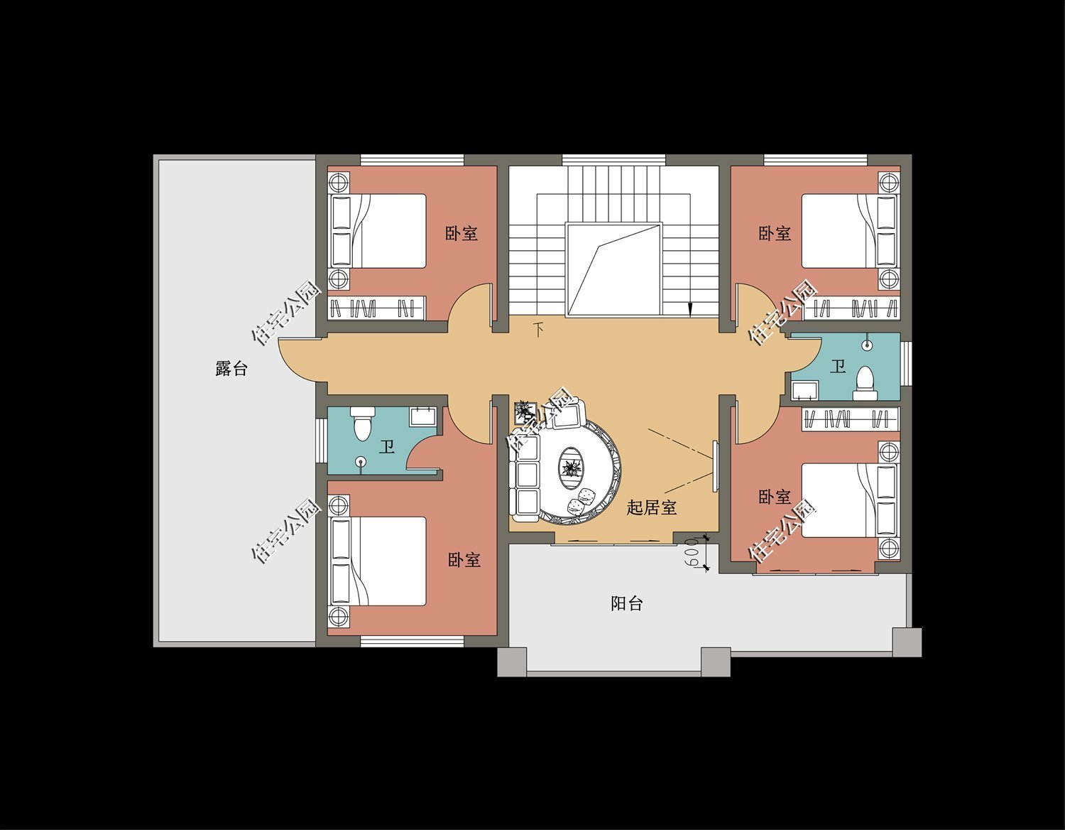 储藏室|10套二层农村别墅图纸，第3套第4套建的人最多，最后一套造价20万