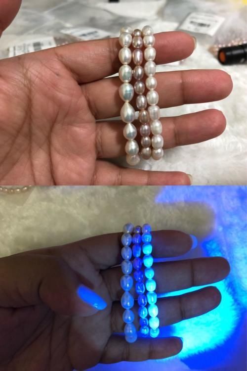 荧光 买来的珍珠有荧光反应,这样有漂白嫌疑的珍珠到底能不能戴?