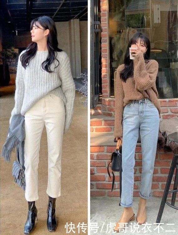 看似低调普通的小脚裤，搭对了原来这么时髦洋气，一裤多穿好实用