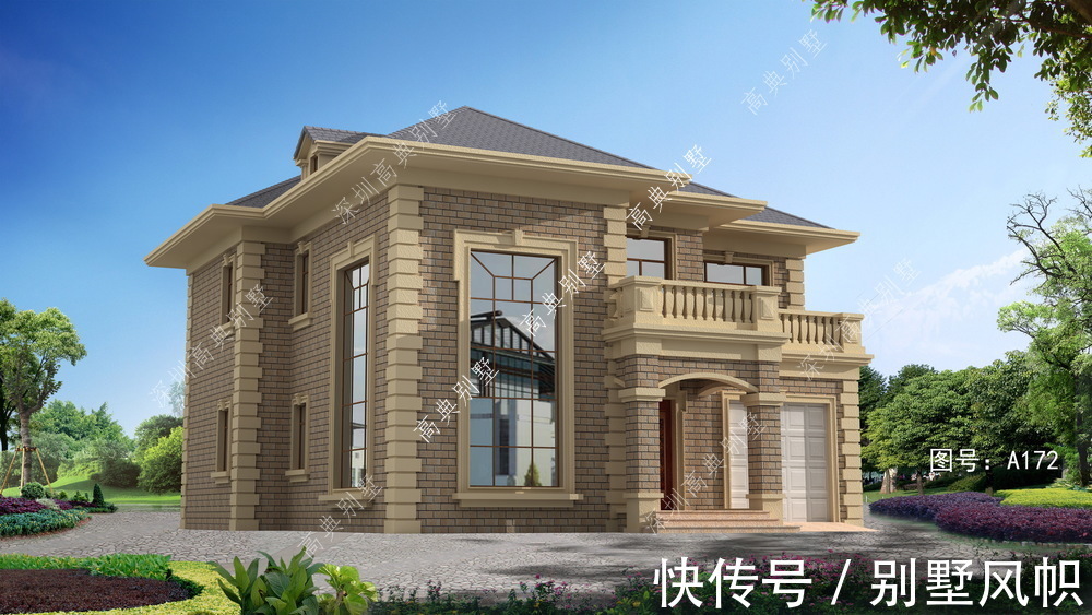 两层|这款简欧两层别墅,时尚前卫,建一栋,是最合适养老。