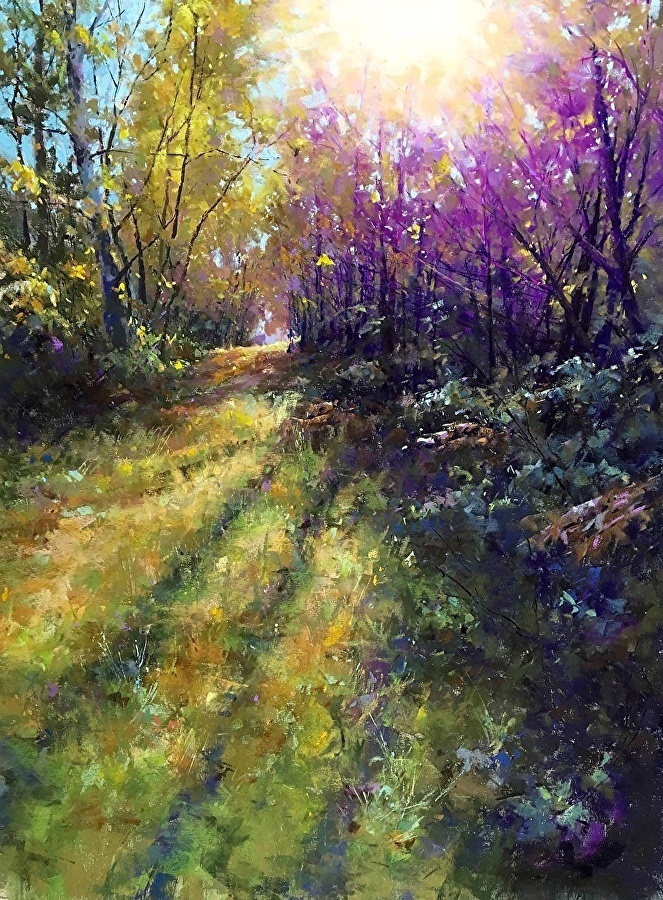 阿奎尔$美国艺术家阿奎尔柔和的风景油画,画里充满了阳光温馨美好(二)