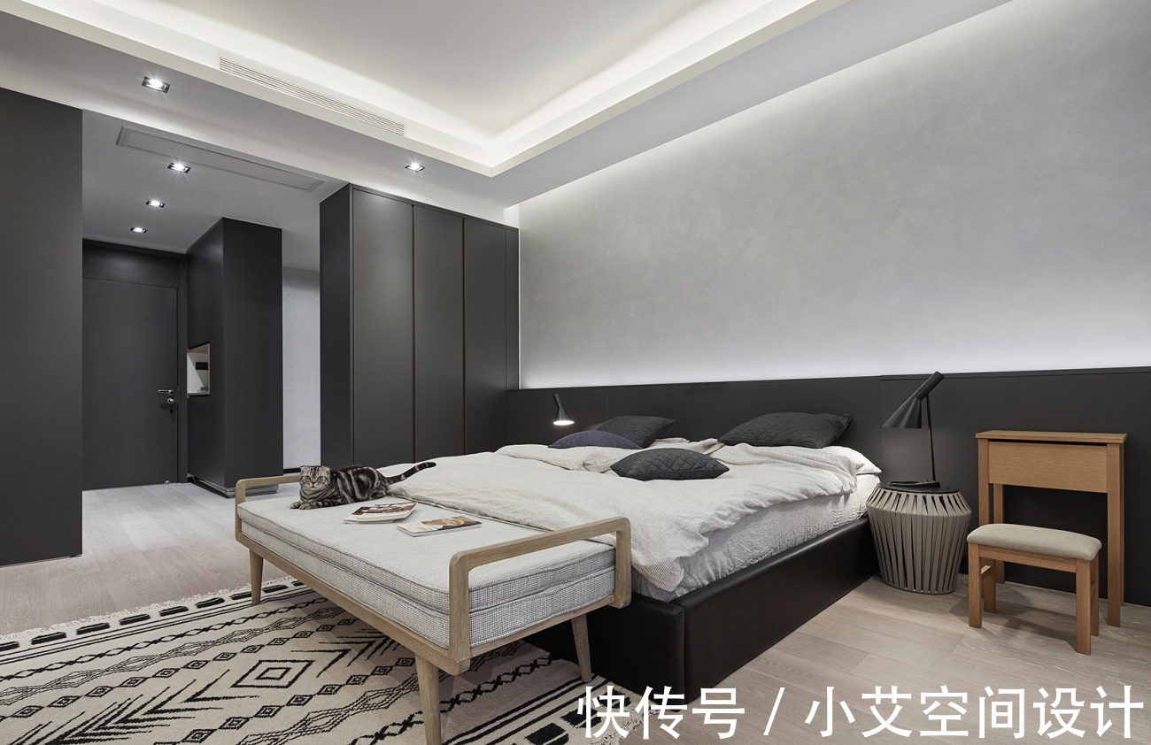 黑白灰|365㎡软装设计,黑白灰练成一首冷峻又炙热的诗!