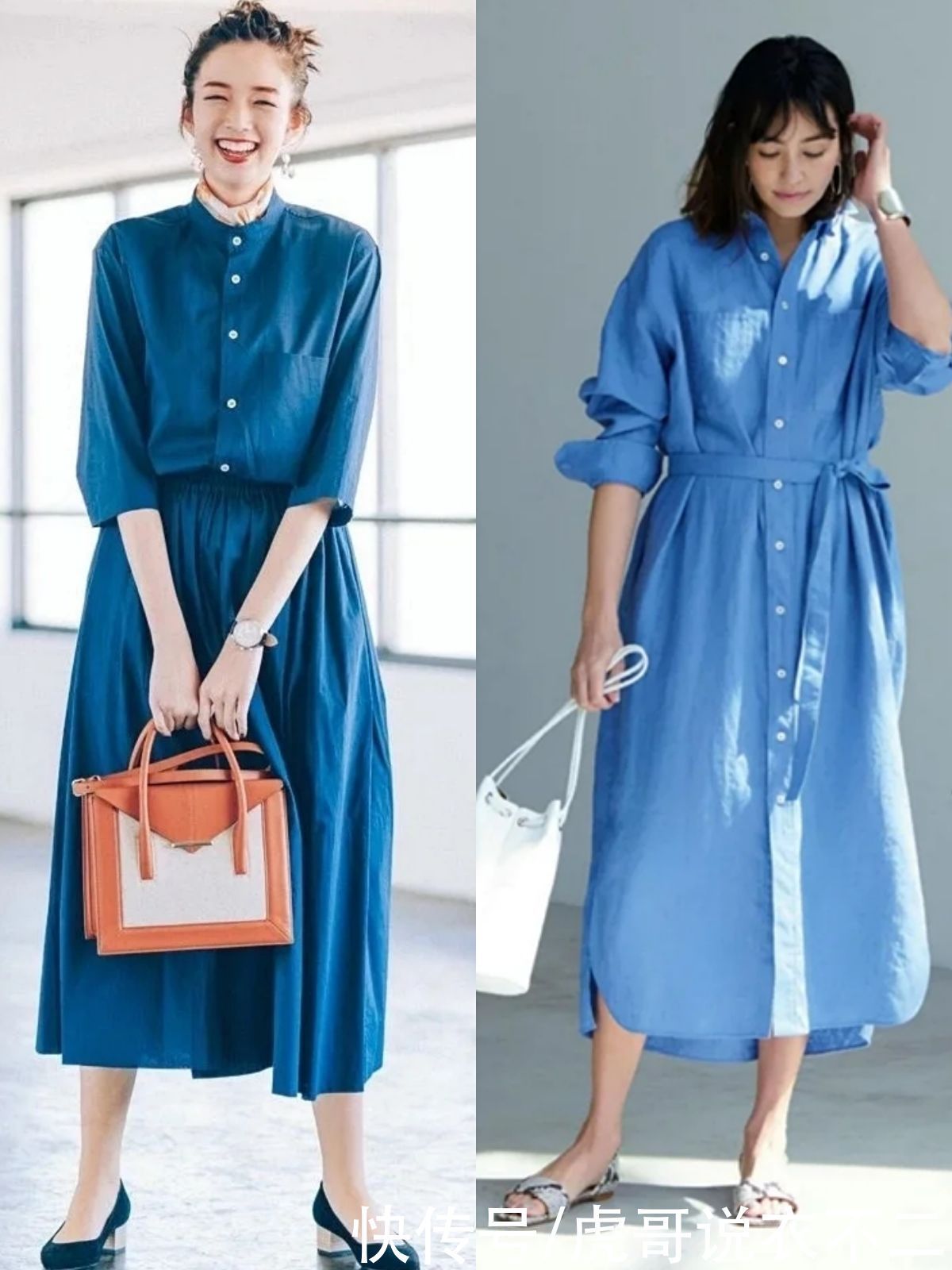 穿搭|40岁女人要想显年轻,初夏多穿蓝色系,好看的穿搭思路都在这里了