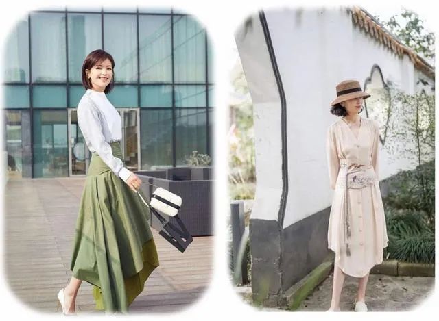 半身裙 女人40岁以后,尽量少用短袖配牛仔裤!学气质穿搭,优雅又减龄