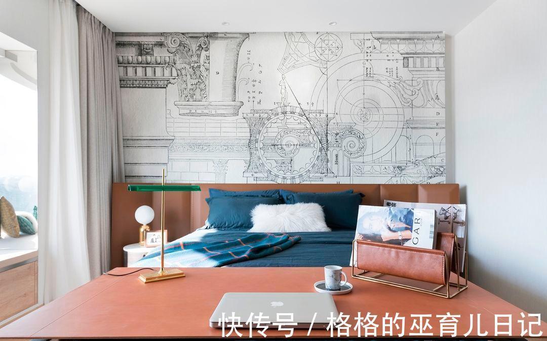 卧室|110平高层住宅,莫兰迪色为空间注入灵魂,这才是婚房该有的样子