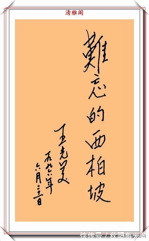 书法艺术&王光美同志的题字信札手迹欣赏,自然情深、娟秀柔美,字如其人也