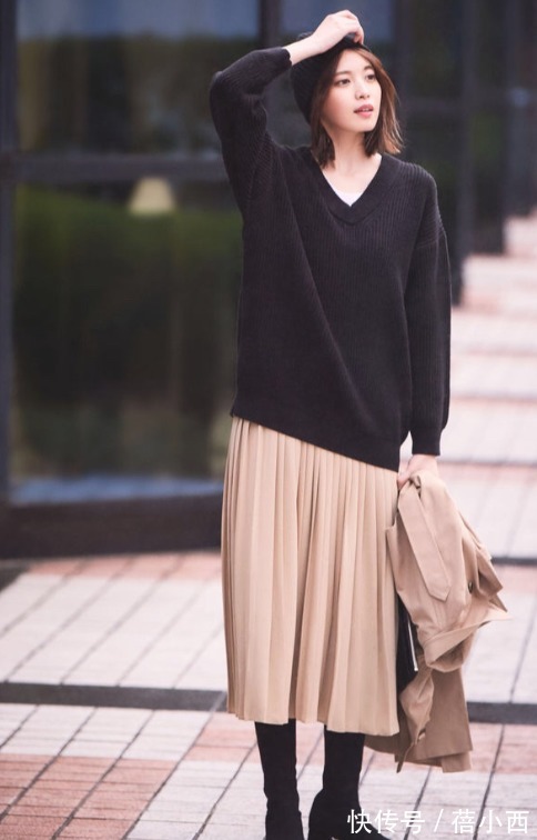 半身裙 简约又高级的日系穿搭示范!有气质比颜值更重要,冬季就这样搭吧