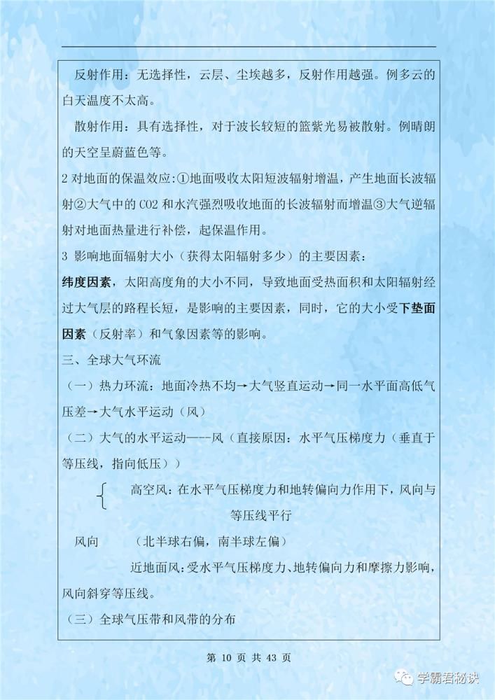 测试|高中地理学业水平测试复习提纲，高中生必看，全都是考试重点！