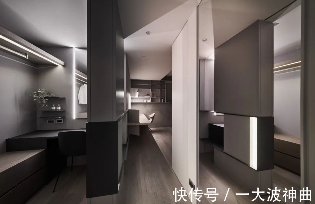 卧室|100㎡简约工业风,低调安静的水泥灰,装出别样高级的美