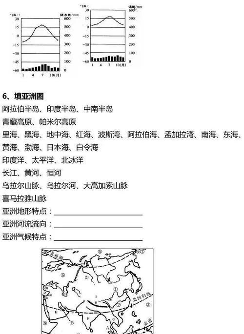 识图|初中地理：识图填空汇总练习，快速收藏！