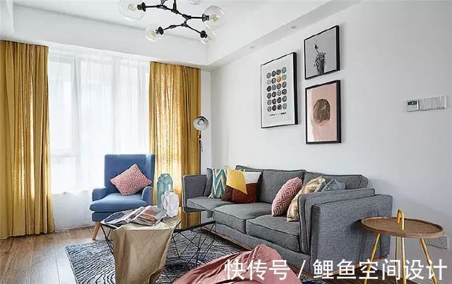 北欧|117㎡北欧三居室,电视背景墙设计成文化砖墙,搭配什么样家具都好看