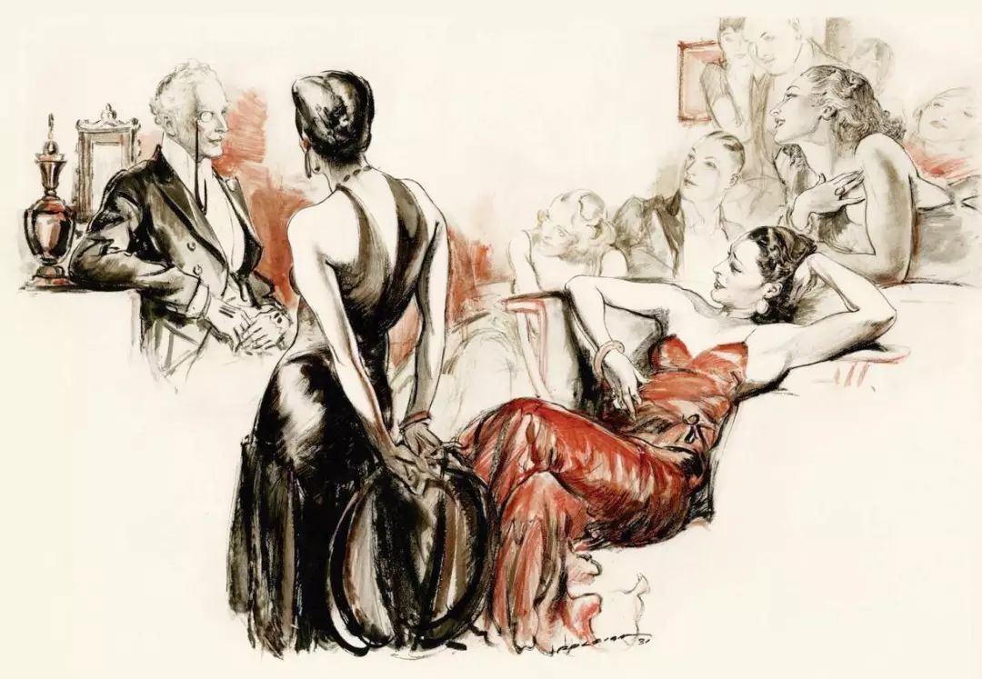 上流社会@美国最伟大的插画家,记录了上流社会的男男女女纸醉金迷的情景