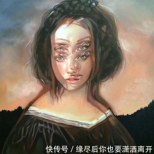 艺术家&他的肖像画让人感到眩晕，陷入自我怀疑，需要多眨几次眼才能看清