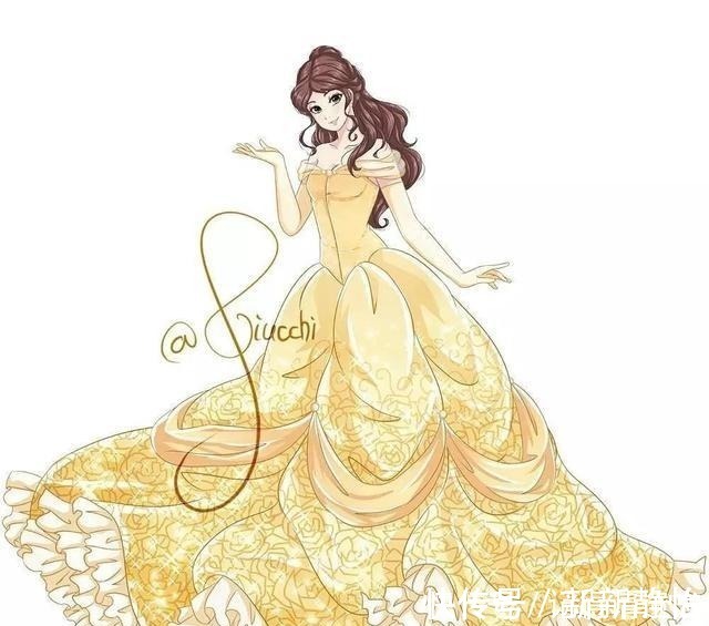 欧美风|迪士尼公主当欧美风变成日漫风,白雪公主变漂亮了,茉莉变白了
