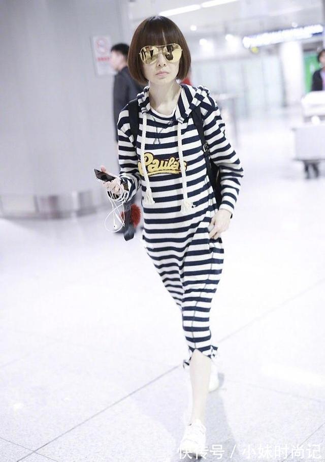 匀称|陈鲁豫这次穿对了,波波头配一款西装式黑白拼接连衣裙,气质全开