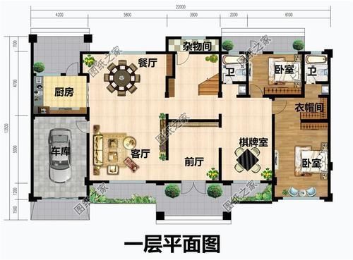 效果图|5开间三层自建房设计图，简单大气，把田园美景送到家
