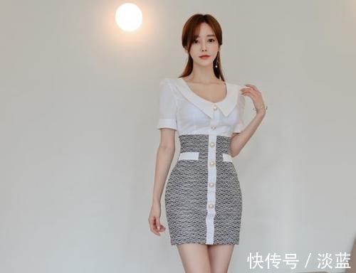 ：沥青麻纹浅灰十字巴洛克衣裙|时尚穿搭孙允珠：沥青麻纹浅灰十字巴洛克衣裙