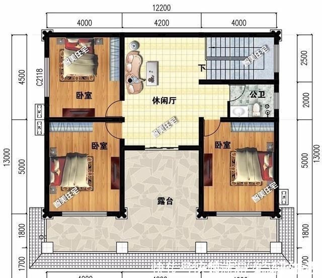 观景|返乡自建一栋漂亮别墅，面宽12米左右，这两户型都合我意！