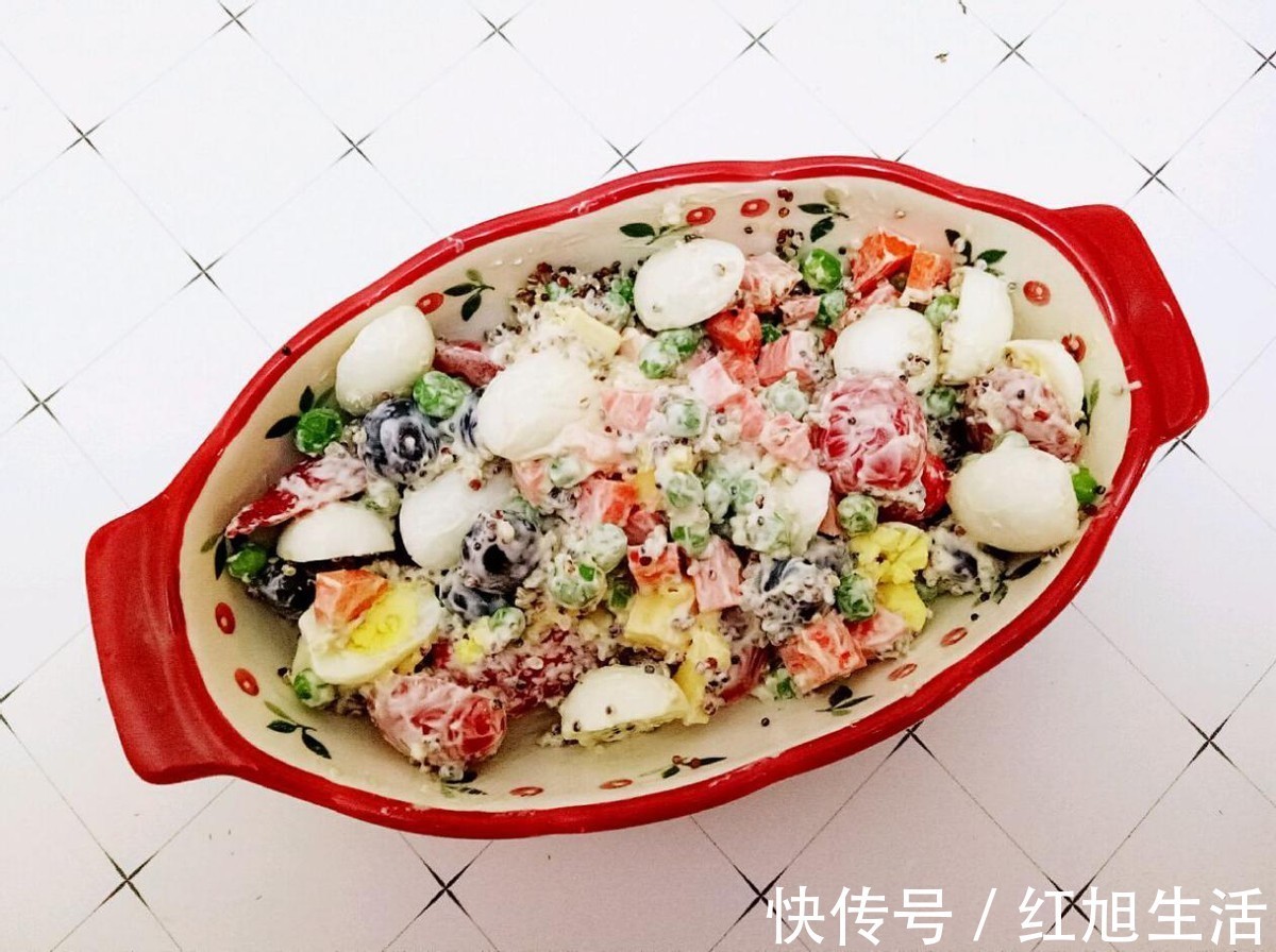 蓝莓|水果蔬菜一起拌,加入低热量主食,减肥瘦身的好选择