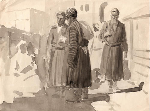 创作稿|20世纪俄罗斯绘画大师布布诺夫·亚历山大·帕夫洛维奇创作手稿精选