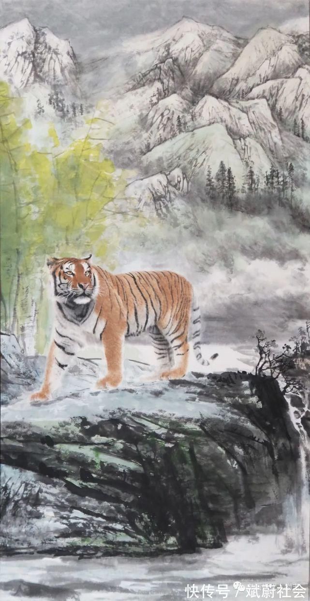 板块#画虎名家葛新华老师作品 不可在复制的精品之作《八面威风》