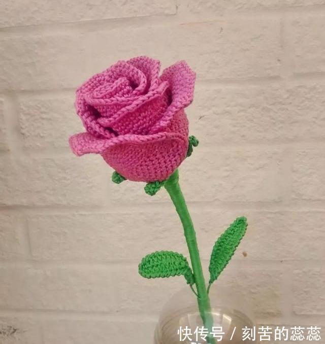 钩针玫瑰花,这么漂亮的花,都是一针一线钩出来的!附图解教程