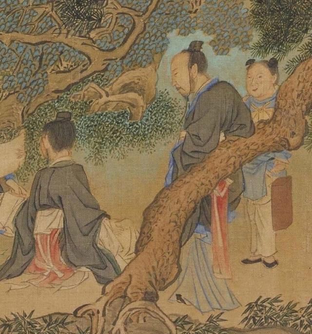 孔巢父|600年前的一张古画，疑似出现武侠人物，童子身上背着一把宝剑