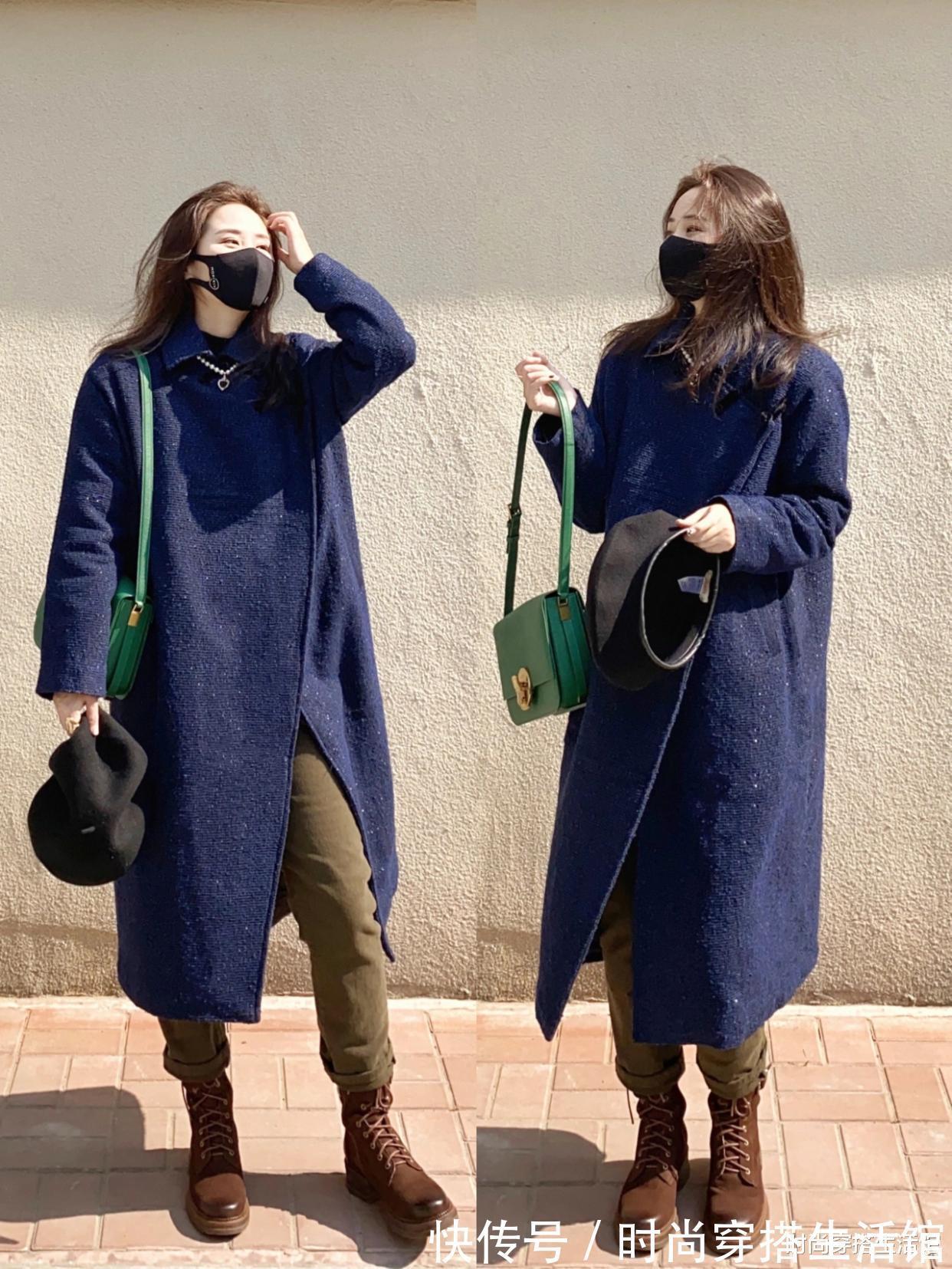 牛仔裤 降温后别再随便穿了,试试“长外套+九分裤”,时髦耐看又大方