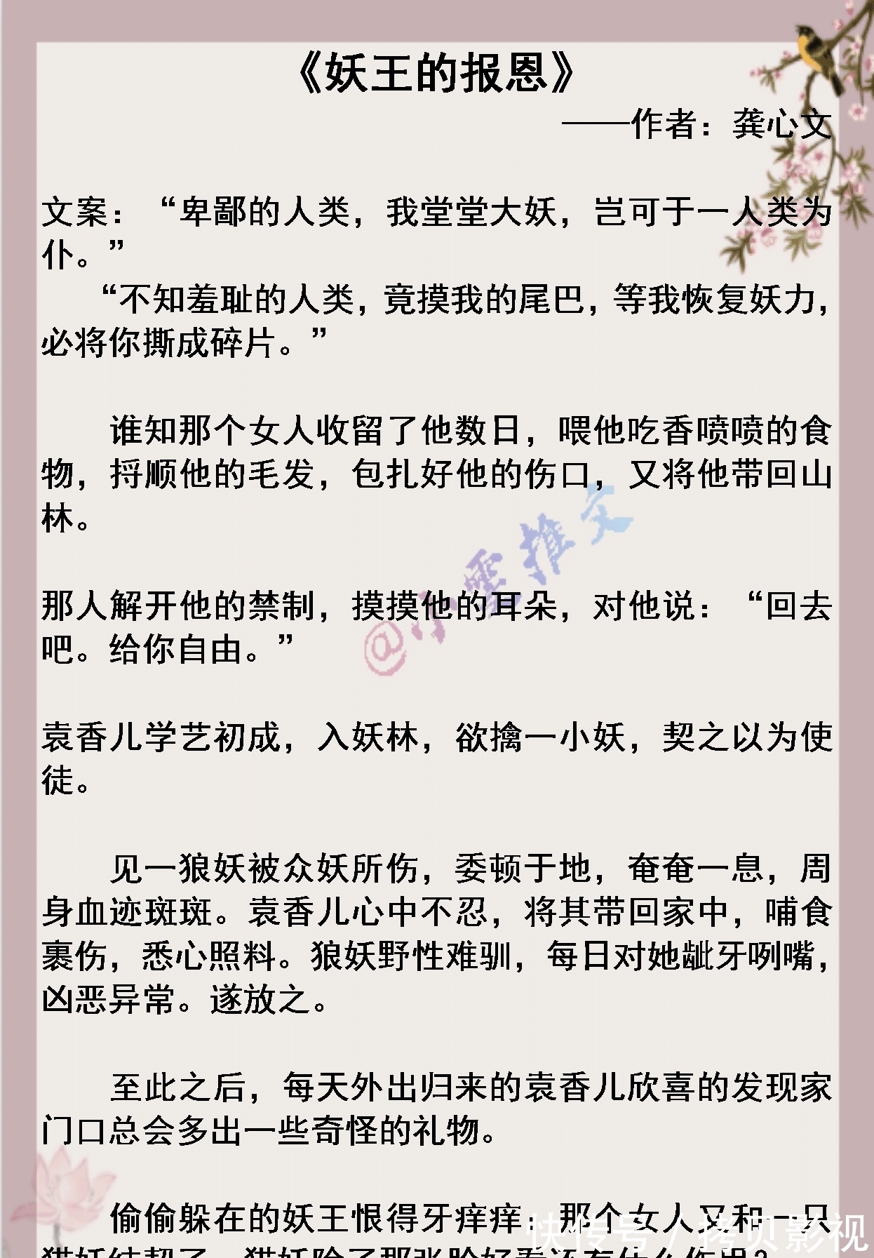 甜爽文|4本甜爽文《妖王的报恩》《绊橙》《弱娇嫁纨绔》《全师门只有我吃软饭》