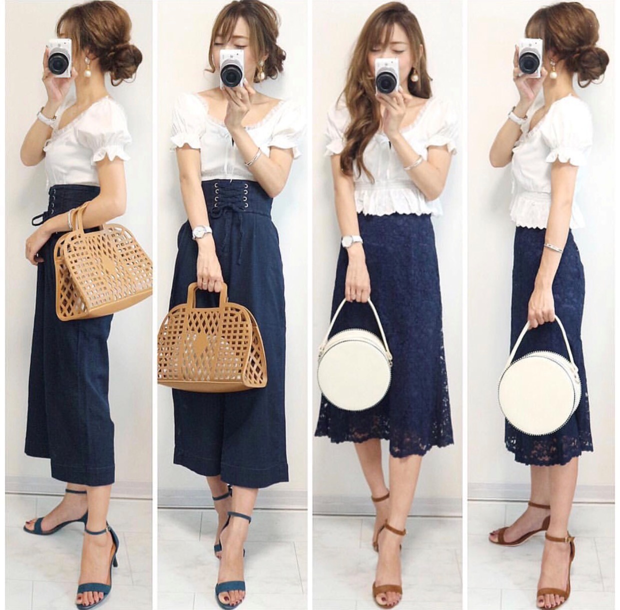 一字带|这个夏季的洋气搭配，我只看日本博主的穿搭，每一套都能照着穿