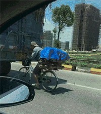 |搞笑GIF:都这时候了还看什么看 赶紧来救我啊,真装不下去了