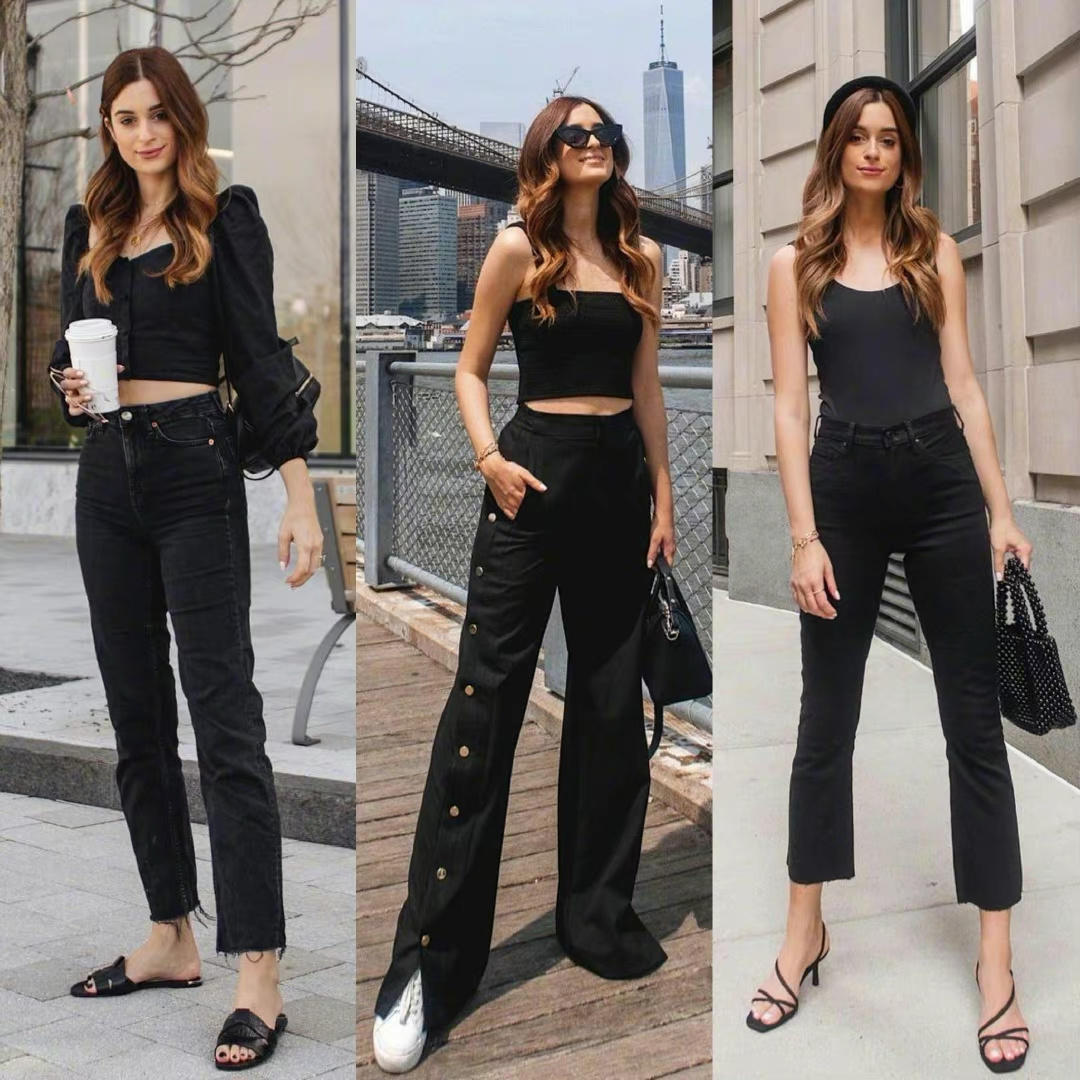 小蛮腰|欧美小姐姐如何玩转经典黑白配,散发热辣的性感,基础色也很时尚