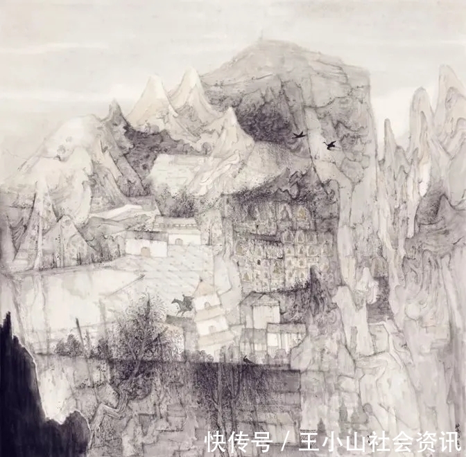 洋泾浜!80后的山水画家马明耀,“穿西装结领带”,一口“洋泾浜”