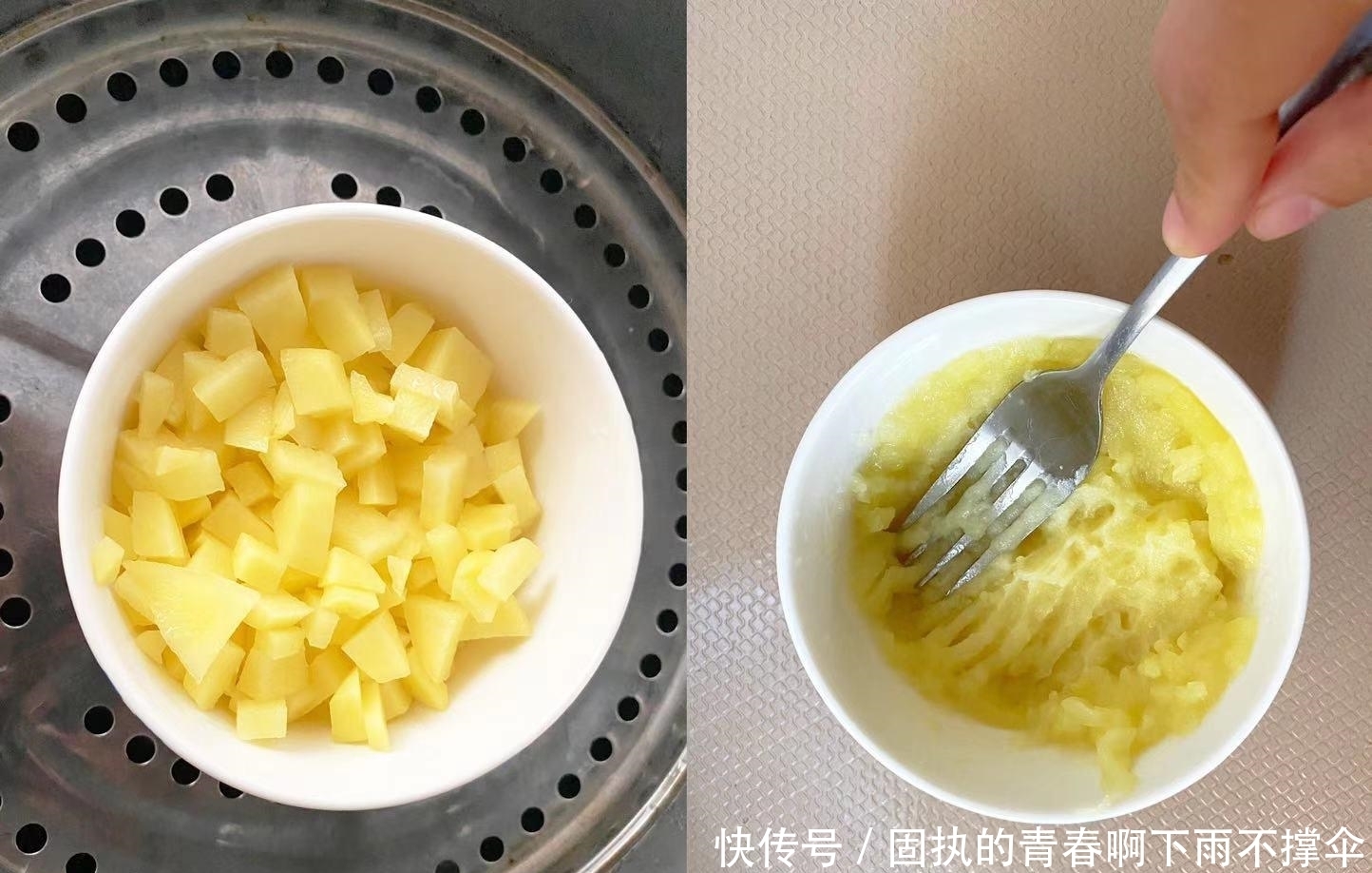 虾仁|简单易做≠没营养,娃吃的土豆泥这样做,双重补钙松软香甜超好吃