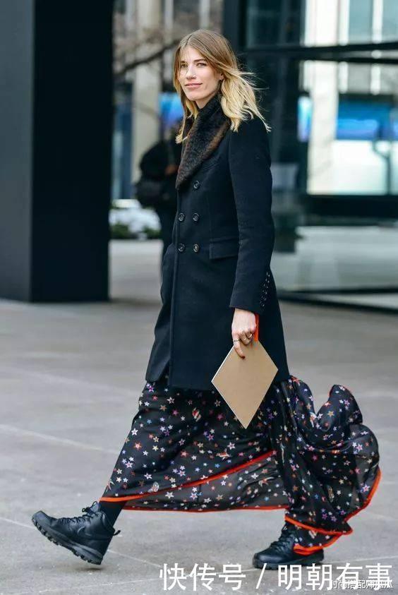 最近火了一种穿法,叫“冬外套+春裙子”,时髦保暖,明星都上瘾