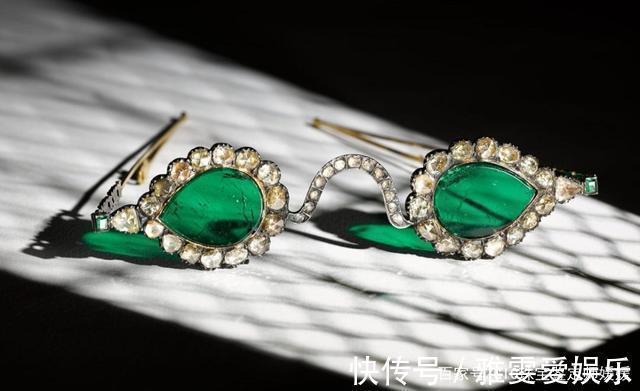 镜片&古董宝石眼镜,用祖母绿和钻石作镜片,古人的豪气才是绝无仅有的