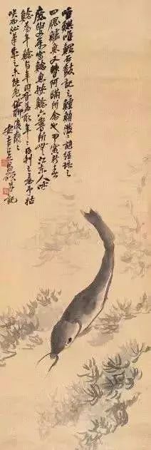 大鲶鱼@吴昌硕、齐白石、张大千、潘天寿等大家画的鱼,拍案叫绝