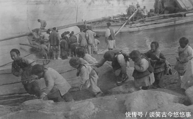 中薪|清末旧照片:长江三峡的纤夫,没有歌中的浪漫,唯有生活的艰辛