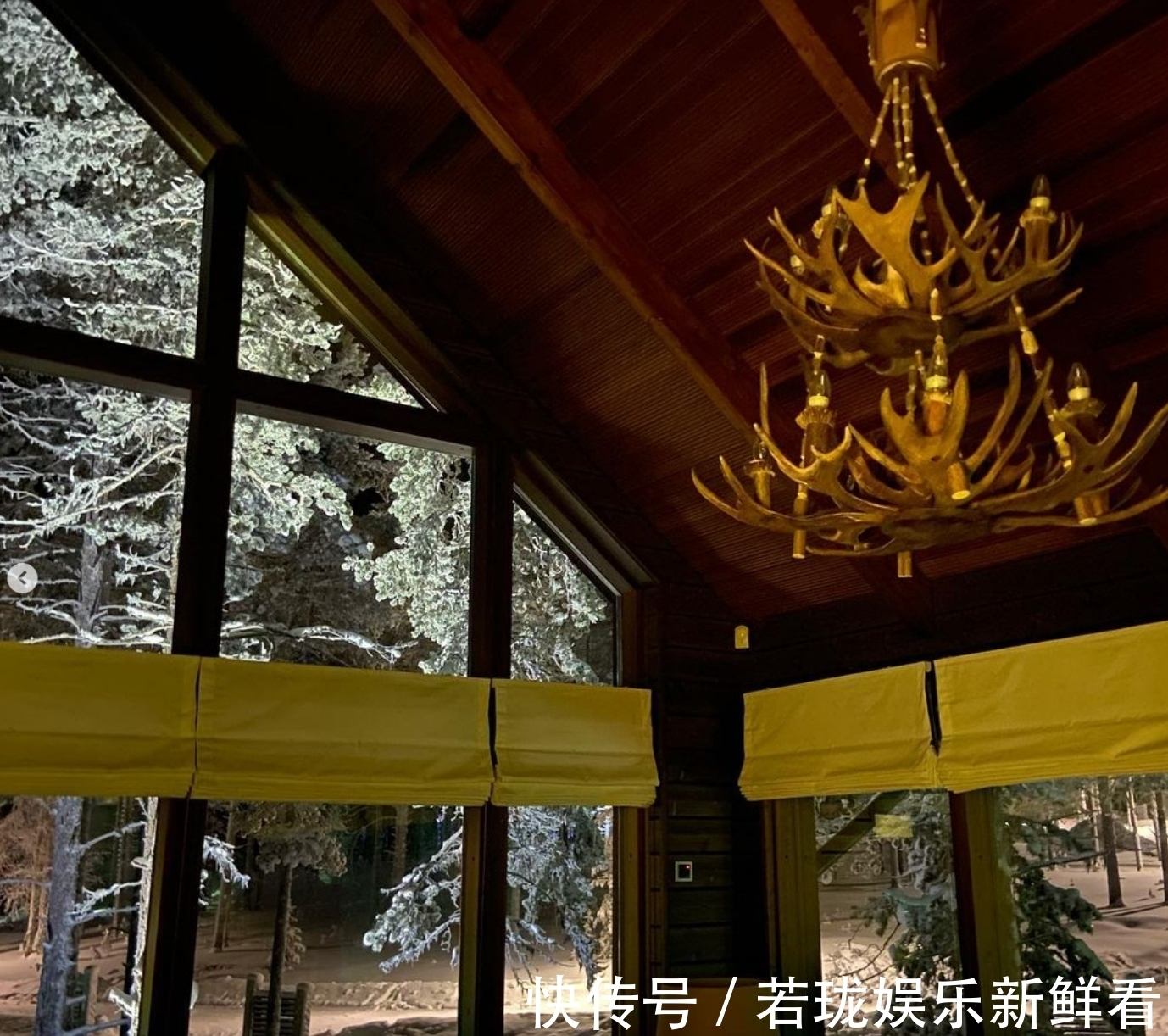 c罗|C罗妻子真会玩!带4娃+2胎北极烤火,住高档木屋,野生动物到处跑
