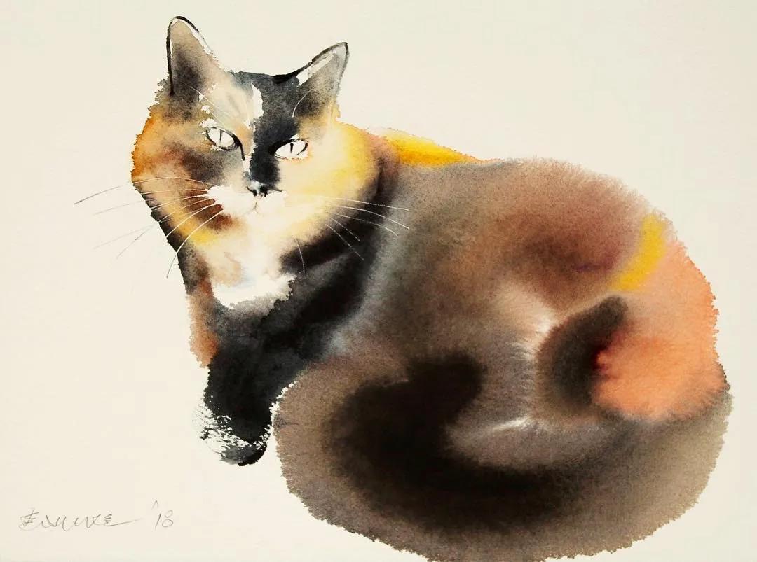 专画国画的老外,竟被10万人狂热追捧,看完作品立马佩服不已