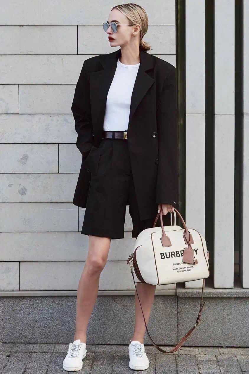 五分裤|别穿长裤了！今夏流行这样穿短裤，显高显瘦