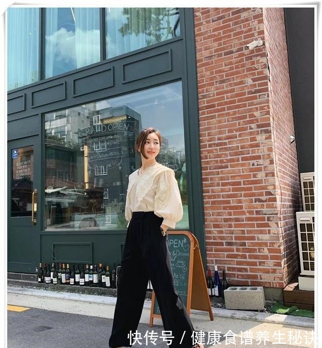 中年女性 阔腿裤+衬衫=中年女性气质穿搭,开春正流行!