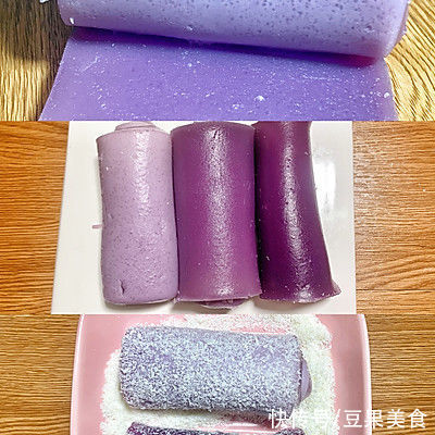 一层层|紫薯椰蓉卷 马蹄糕（毛巾卷）
