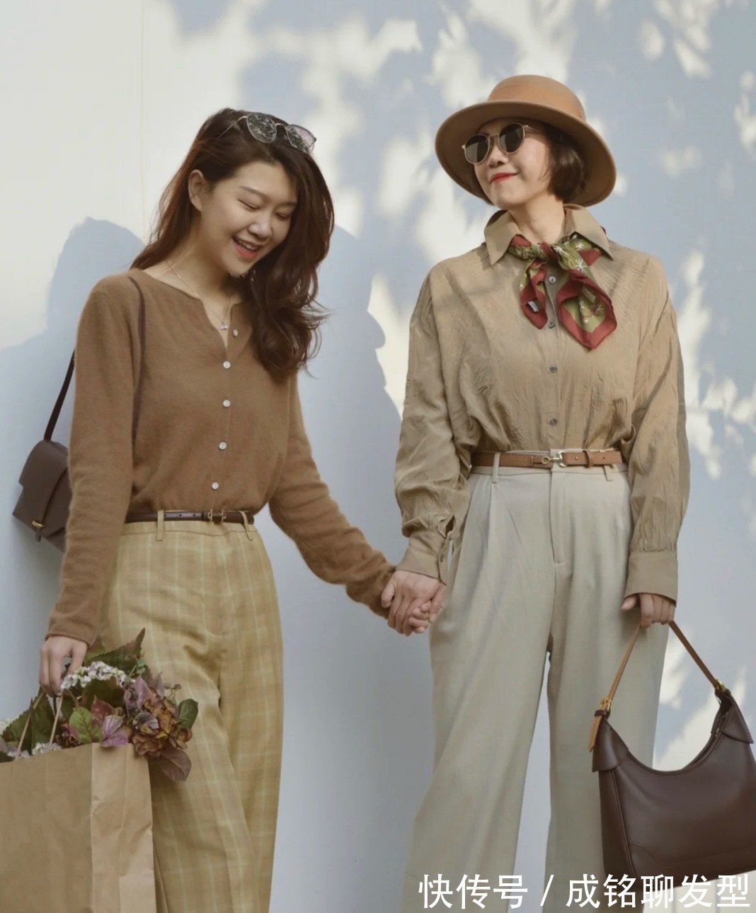 中年|会穿衣的中年女人,用“衬衫+阔腿裤”穿出时尚感,显瘦又有气质
